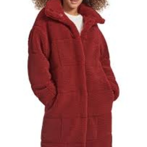 Levi's Jackets & Blazers - Levi's Women's Long Length Quilted Teddy Coat Red Size XXL NWT
